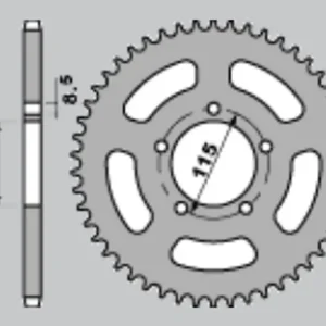 Novinka PBR rozeta zadní 893 60 C45 KTM SX 60/65 (řetěz 420) (JTR894.60) (MADE IN ITALY)